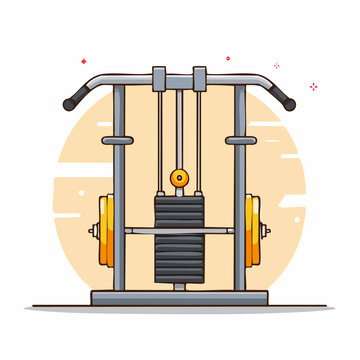 Lat Pulldown Machine with Weight Stack
