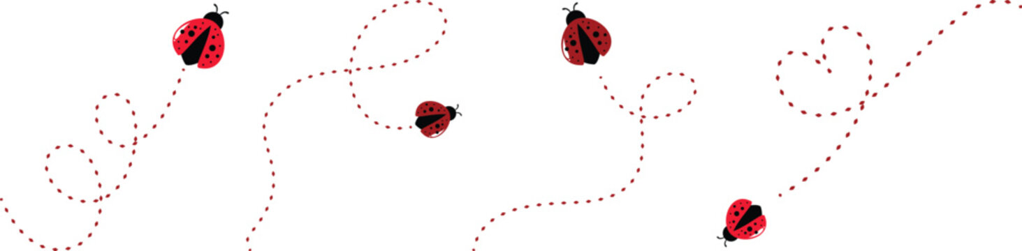 ladybug set. Vector dotted or polka dot pattern. Let spring begin. ladybug sign represents protection, resistance, luck and prosperity, but also symbol of senseless violence. on transparent background