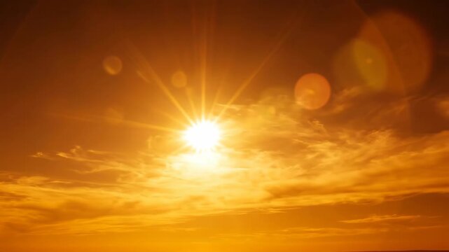 Heat wave stroke extreme summer sunlight sun sky cloud flare bright glare warm haze. Heat wave stroke extreme summer global warming, thermometer to high temperature, sun, climate hot weather