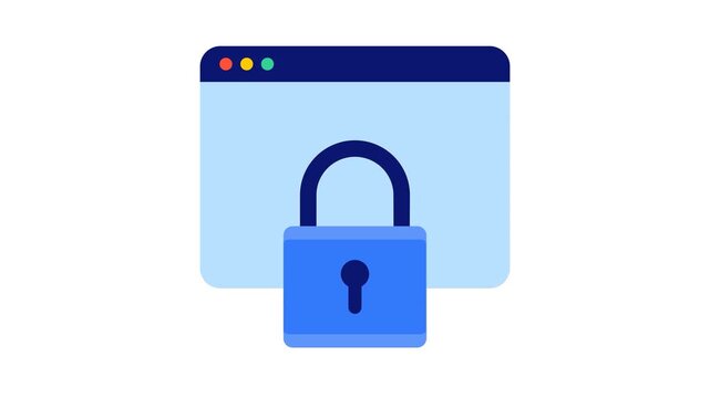 Browser padlock animation representing internet security