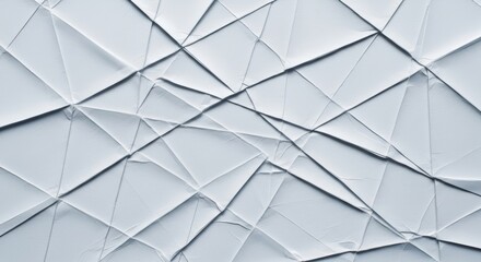Fototapeta premium Geometric Pattern of White Origami Paper with Multiple Creases and Fold Lines