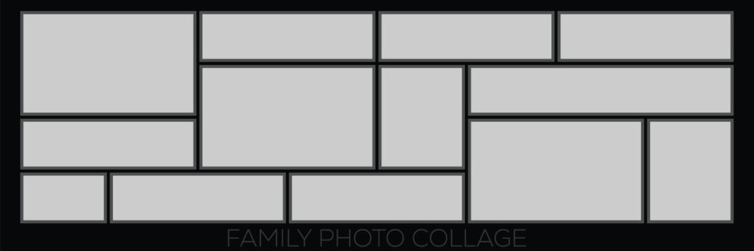 Pictures or photos frame collage. comics page grid layout abstract photo frames and digital photo wall template. vector illustrator eps10.