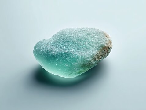 Frosted Sea Glass Pebble Texture, Realistic Summer Ocean Natural Stone