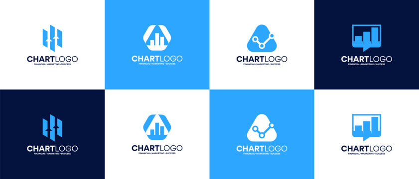 Collections of chart logo design template