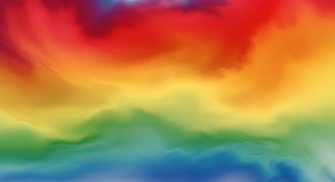 Abstract swirling gradient of rainbow colors, creating a dynamic and vibrant effect, symbolizing diversity, hope, and inclusivity, suitable for various creative projects