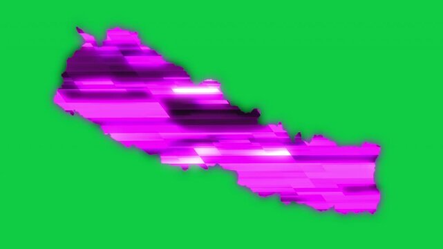 Nepal purple news headline effect map pop animation green background