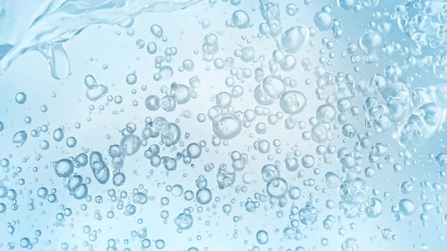 Super Slow Motion Shot of Oil Bubbles Floating in Water at 1000fps.