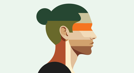 Abstract profile portrait graphic © Topscor
