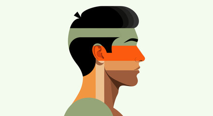 Abstract profile portrait graphic © Topscor