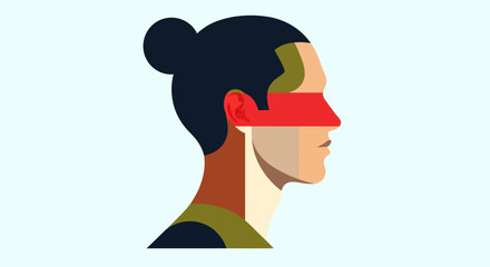 Abstract profile portrait graphic © Topscor
