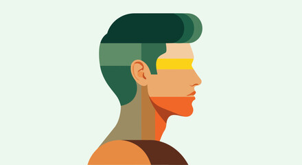 Abstract profile portrait graphic © Topscor