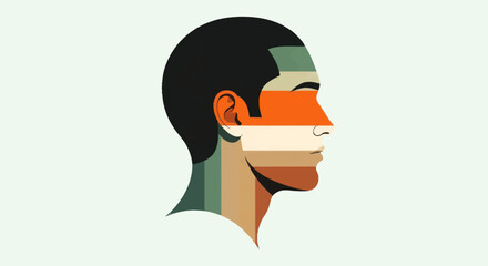 Abstract profile portrait graphic © Topscor