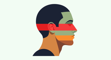 Abstract profile portrait graphic © Topscor