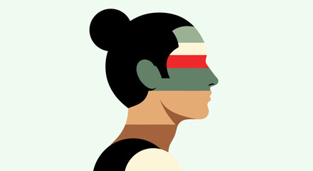 Abstract profile portrait graphic © Topscor