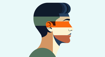 Abstract profile portrait graphic © Topscor
