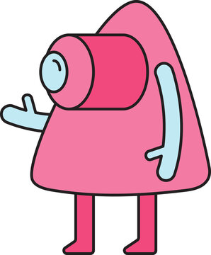Doodle Monster Character Illustration