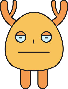 Doodle Monster Character Illustration