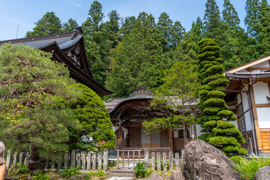 Main building and grounds of Soyuji Temple in Takayama, Japan