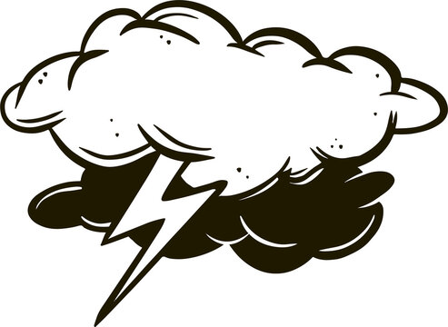 Thunder Cloud Lightning Icon Hand Drawn Vector
Storm Cloud With Lightning Bolt Cartoon Style
Weather Thunder Icon Cloud Lightning Illustration