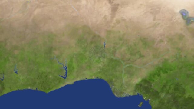 Satellite view of the african continent from space showcasing its diverse geography and climate zones. Satellite view concept for earth visuals. Satellite view detailed geography for educational use.