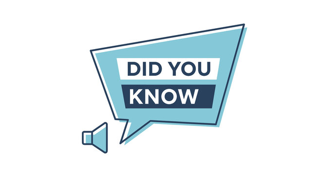 did you know speech bubble with speaker icon