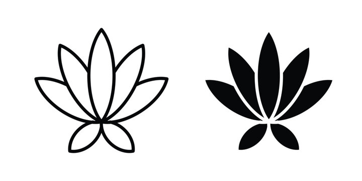 Cannabis leaf icon vector editable stroke. logo symbol illustration.