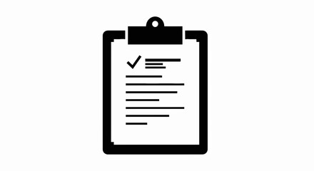 Clipboard with paper and checklist. © Ikhsan
