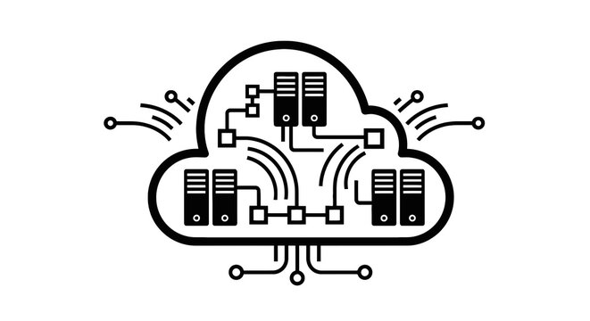 Cloud Computing Server Network System.