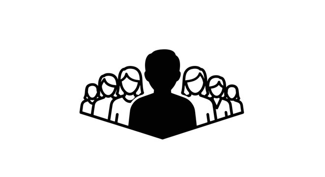 Silhouette of a man speaking.