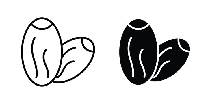 Dry fruit icon vector editable stroke. logo symbol illustration.