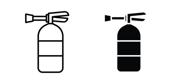 Fire extinguisher icon vector editable stroke. logo symbol illustration.