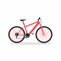 Fototapeta premium Red Bicycle Illustration