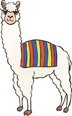 Fototapeta premium hand drawn Alpaca