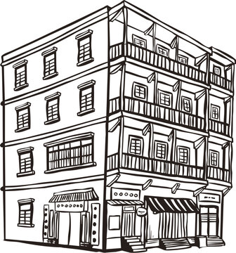 cartoon building
