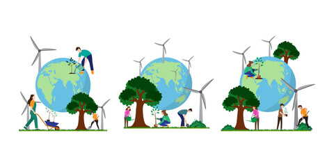 Naklejka premium World Environment Day Illustration