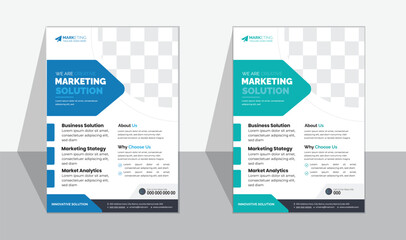 Obraz premium modern design template for Flyer, Multipurpose Flyer Layout with 2 colour Accent