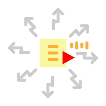 Viral Content Vector Flat Icon Design