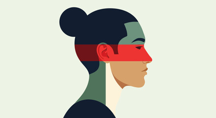 Profile portrait graphic illustration © Surya