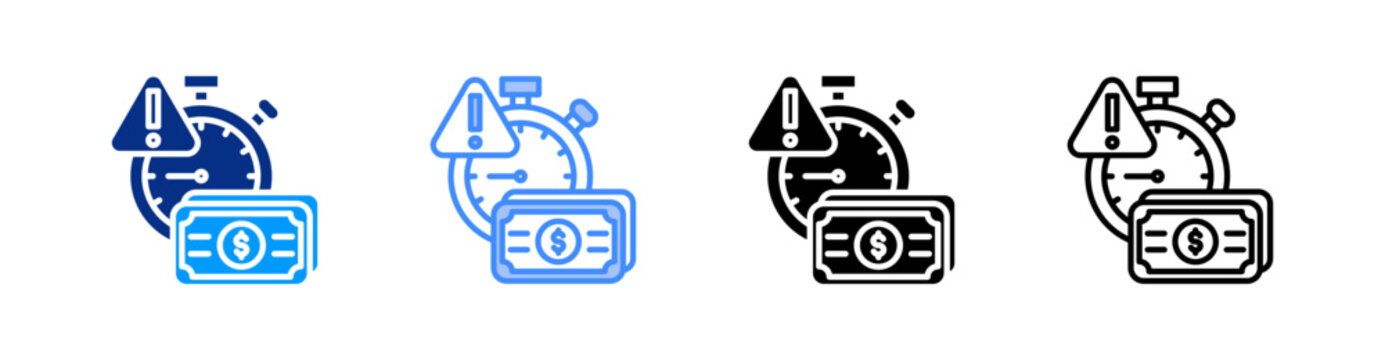 Limit Multiple Style Icon Set Vector 