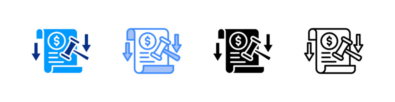 Liability Multiple Style Icon Set Vector 