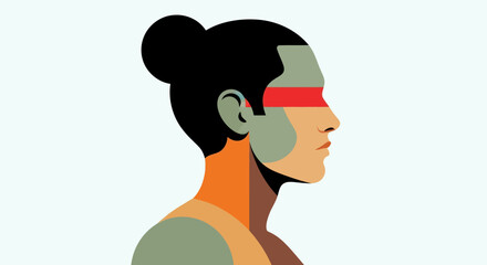 Profile portrait illustration design © Surya