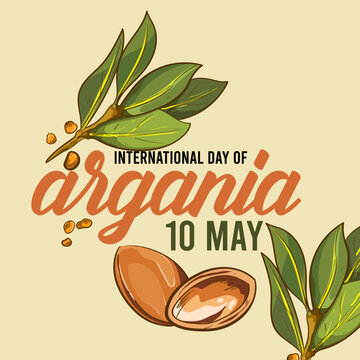 International Argania Day Argan Oil Vector