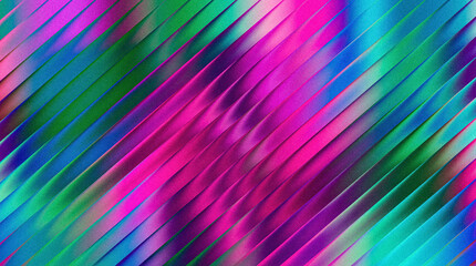 Obraz premium Abstract background with diagonal stripes in vibrant neon colors of pink, purple, green, and blue
