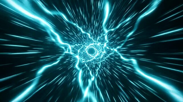 Vibrant blue light energy explosion effect.