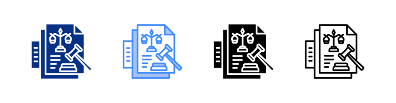 Regulation Multiple Style Icon Set Vector 
