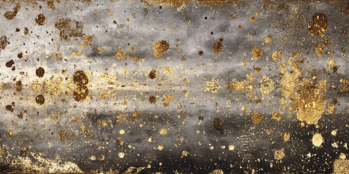 Vintage Grunge Antique Mirror with Tarnished Silver and Faded Gold Edges