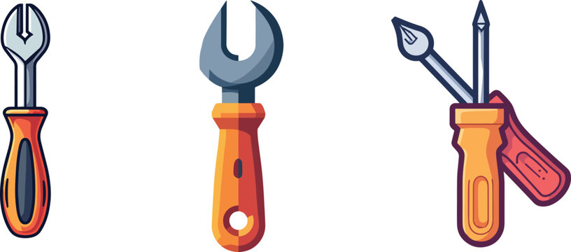 Set cacciaviti illustrazione vettoriale utensili