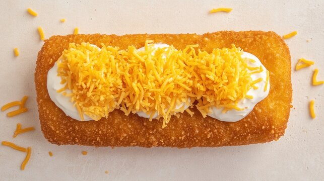 Hungarian Langos With Cheese and Sour Cream Platter