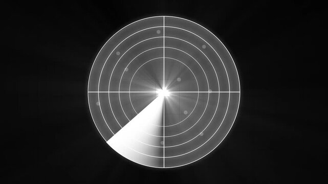 Digital searching system animation. Rader searching security concept animation. signal waves, searching , light icon. Rader searching black background .