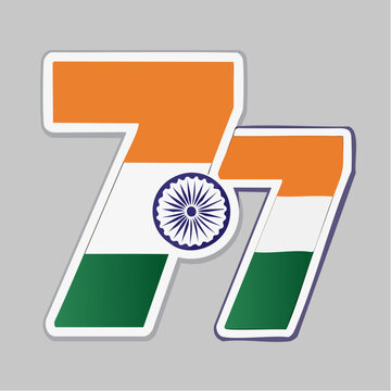 India's 77th Independence Day Celebration Graphic